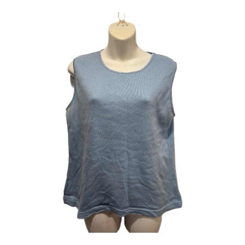 Christopher & Banks Light Blue Sleeveless Knit Tank size XL